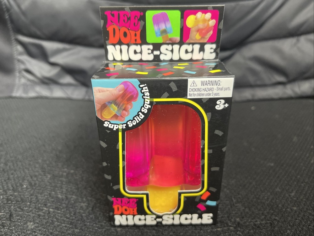 Nee Doh Nice-Sicle Super Solid Squish Squeeze Toy Sold Out Pink Authentic.