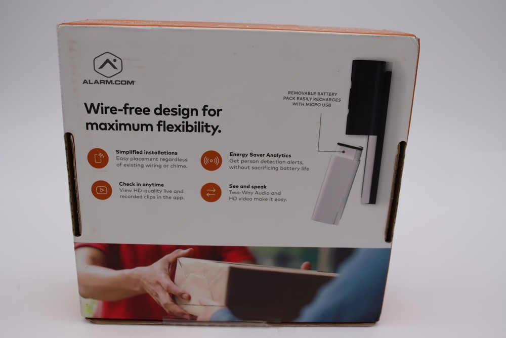 Alarm.com VDB780B Wireless Video Doorbell