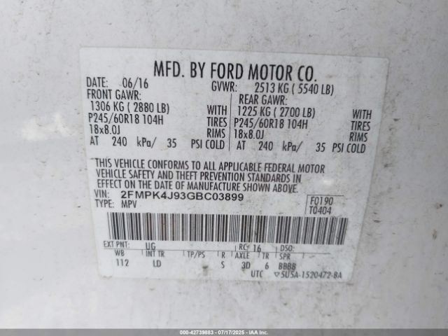 EDGE 2016 Glove Box 2026788