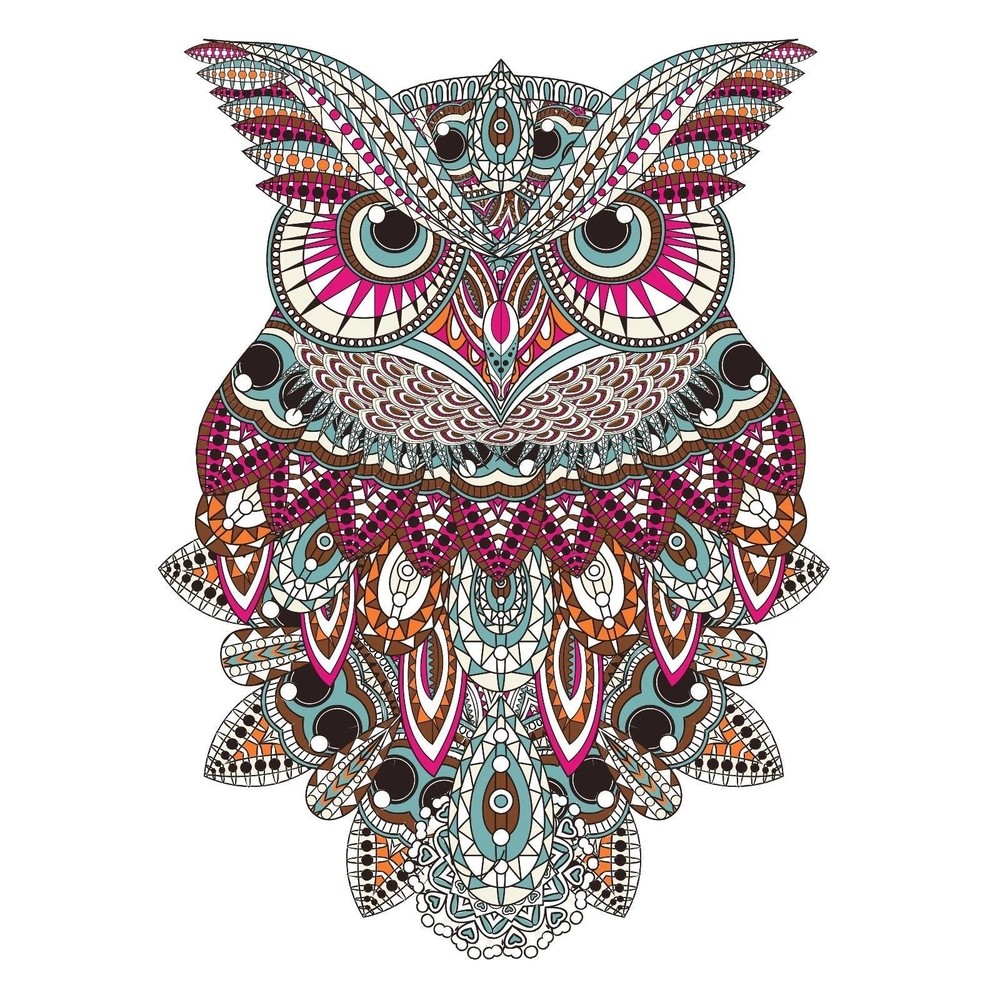 PATTERNED OWL Sticker Decal XV