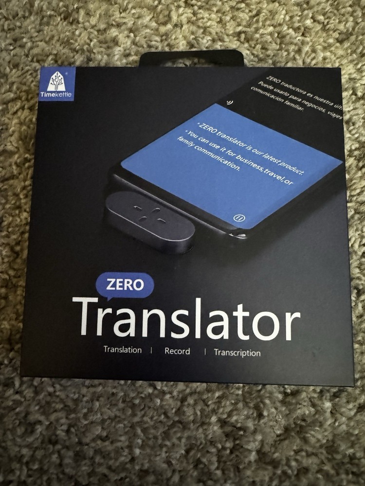 Timekettle Zero Translator Device for iPhone IOS - Black - NEW
