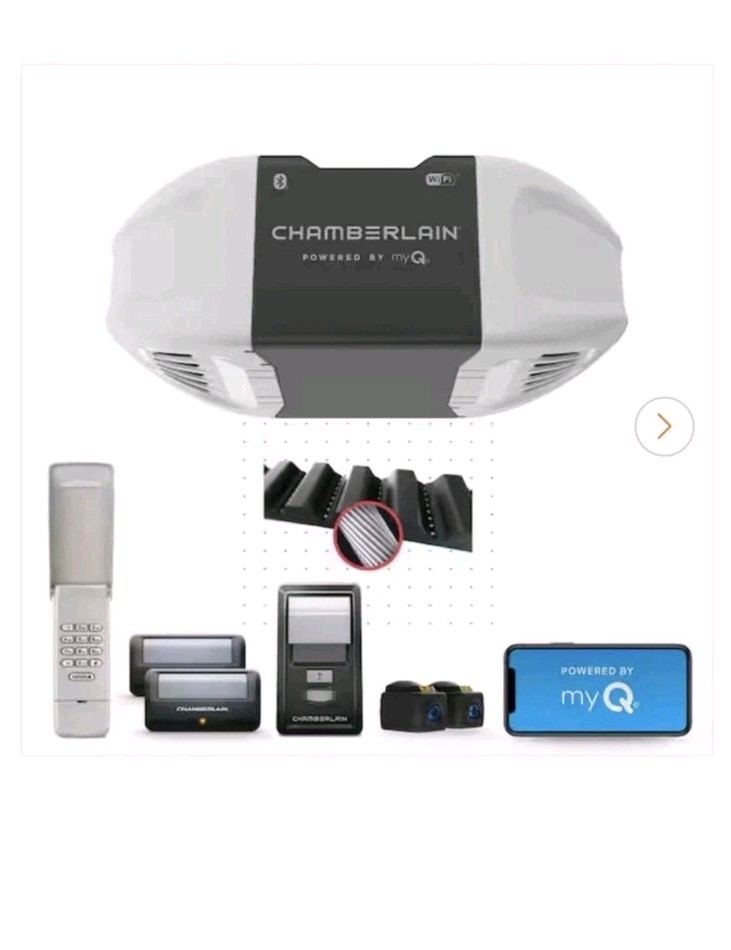 Chamberlain 3/4 HP Smart Quiet Belt Drive Garage Door Opener + Keypad B4505T
