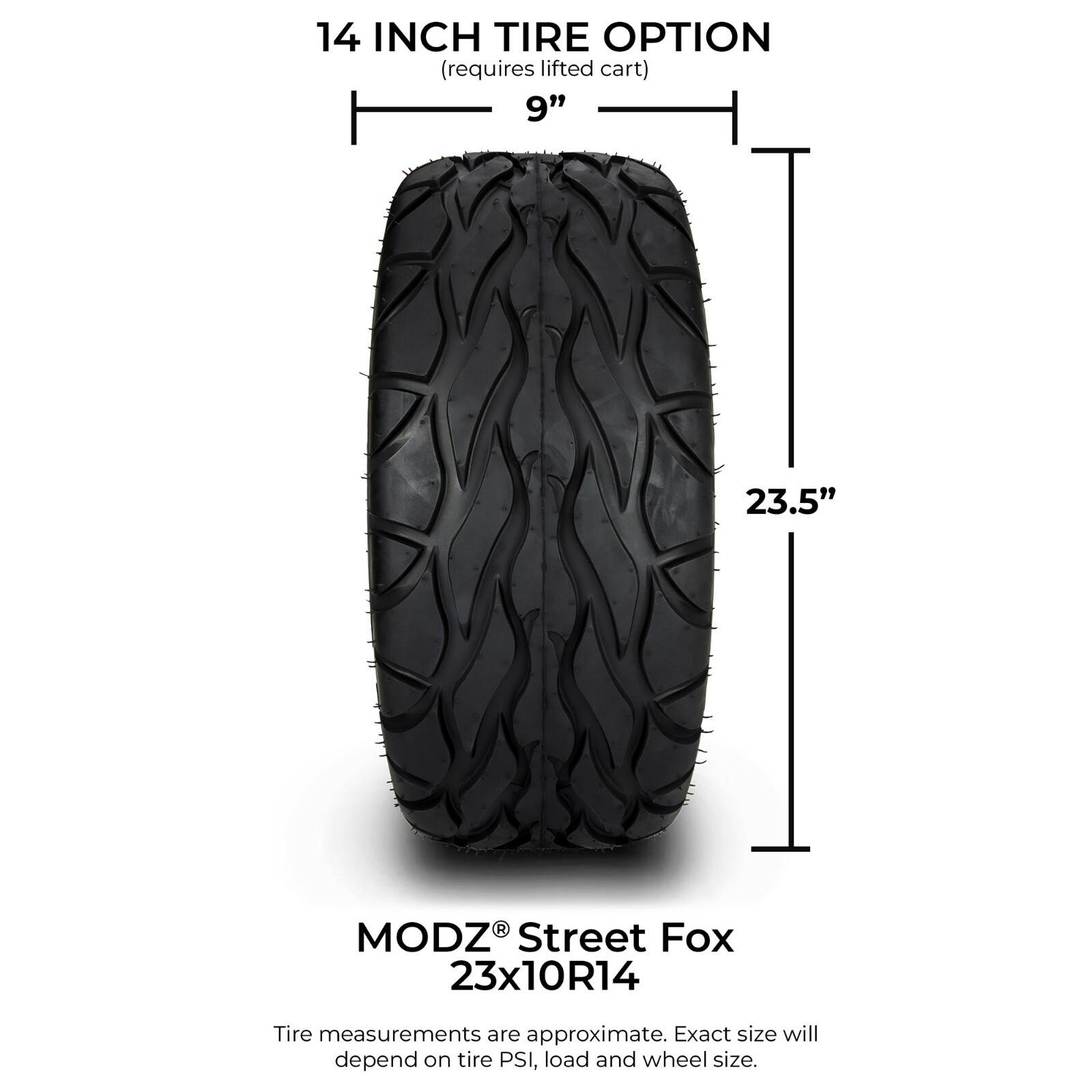 MODZ Street Fox 23x10-14 Radial Golf Cart Tire Bulk Discounts