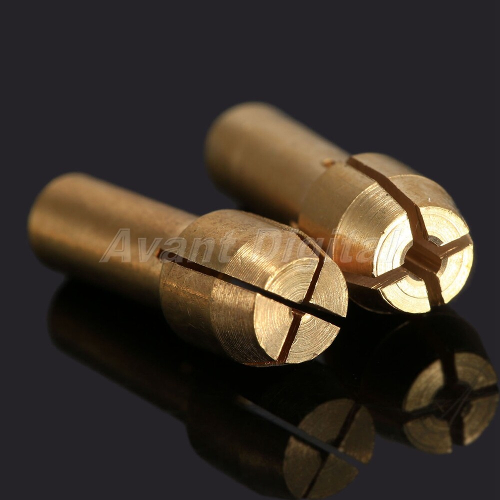 Long Tail Keyless Drill Chuck &0.5mm-3.2mm Brass Collets Bits Tool 4.3mm Shank