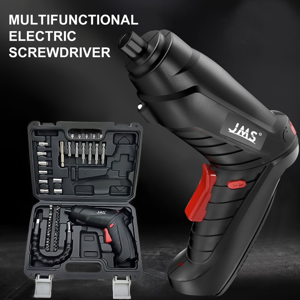 Electric Screwdriver Rechargeable Cordless Screwdriver Set w/34 Bits & LED Light