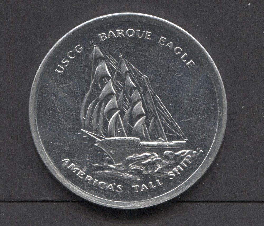 1990-U.S.C.G- Barque Eagle-Alum Medal
