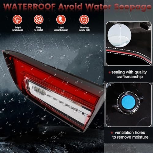 LED Tail Lights Assembly Compatible with 2022 2023 2024 Passenger Side Inner
