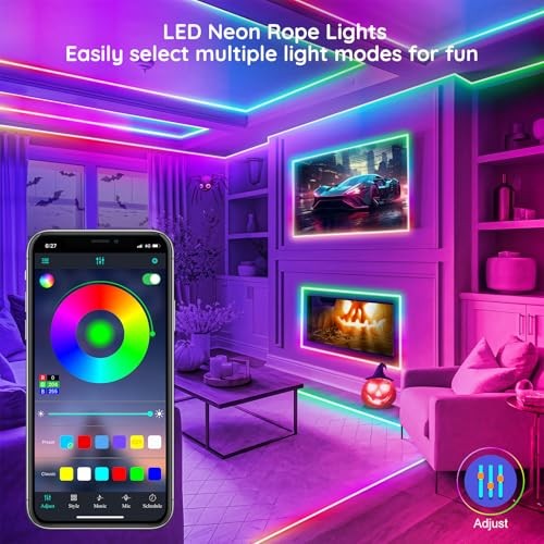 200Ft Led Rope Lights, Flexible Neon Lights Control with App/Remote, 200FT