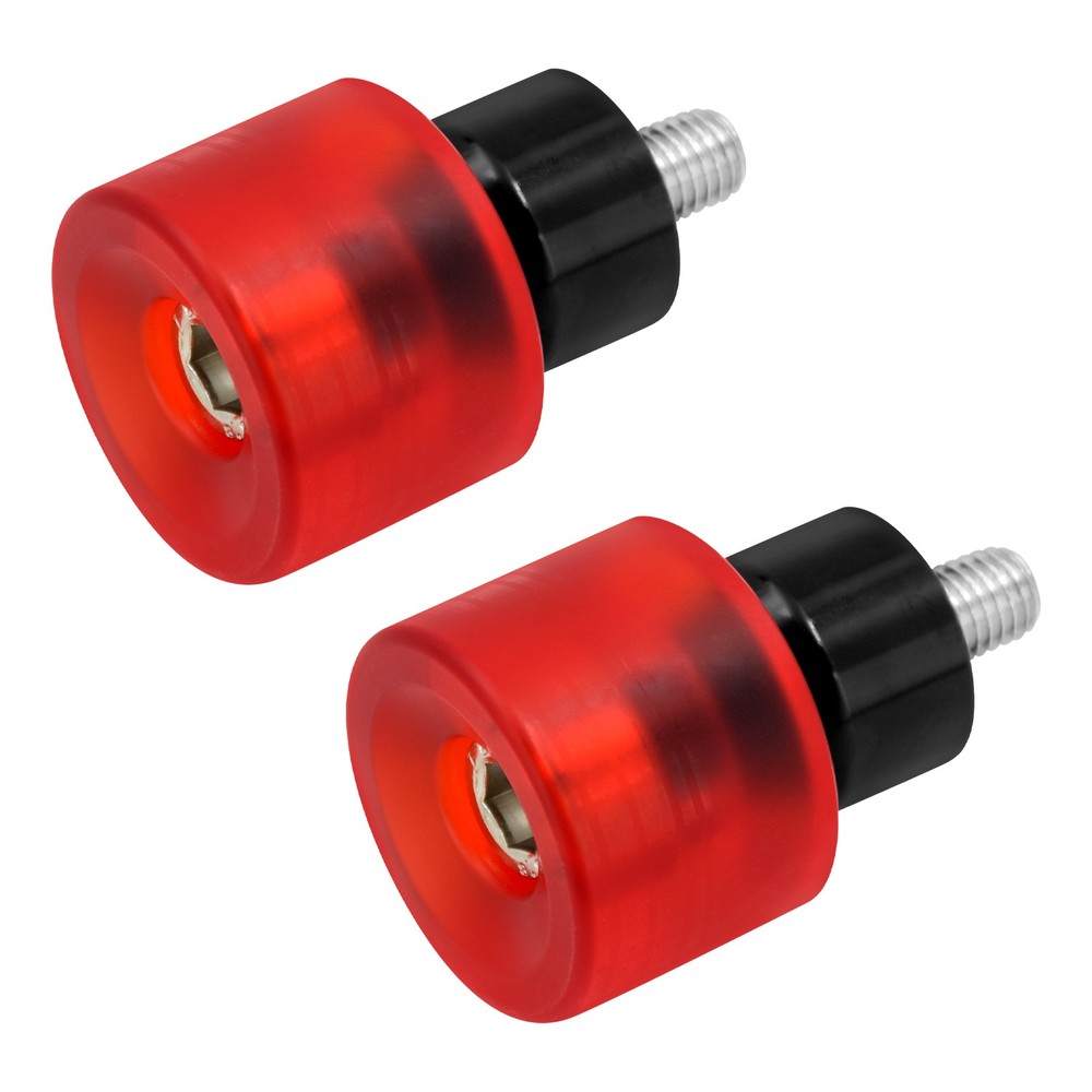 Red 2x Engine Protective Guards Crashs Bars M12 End Balls Protector For Harley