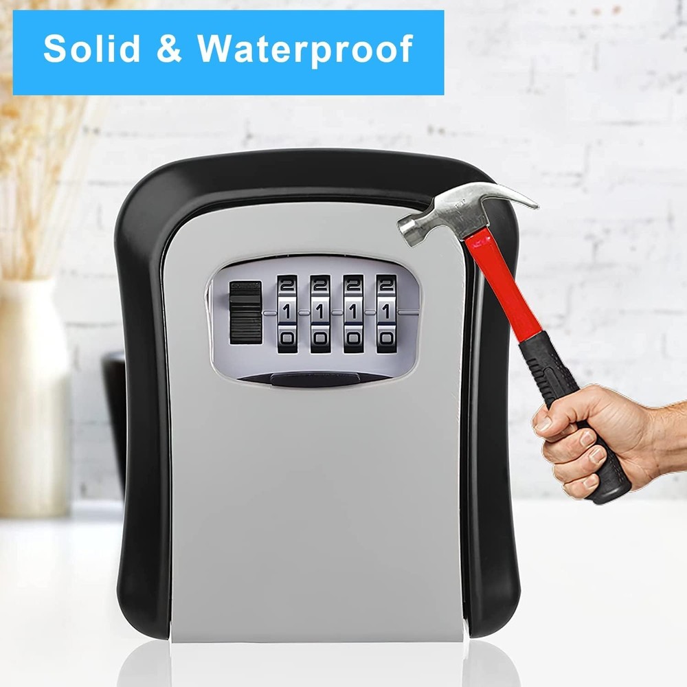 Resettable 4-Digit Combination Lock Key Safe