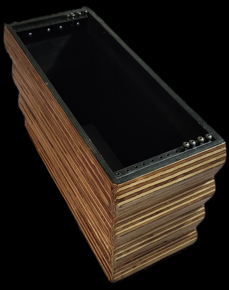 Custom Handmade 4U Wood Desktop Studio Rack.