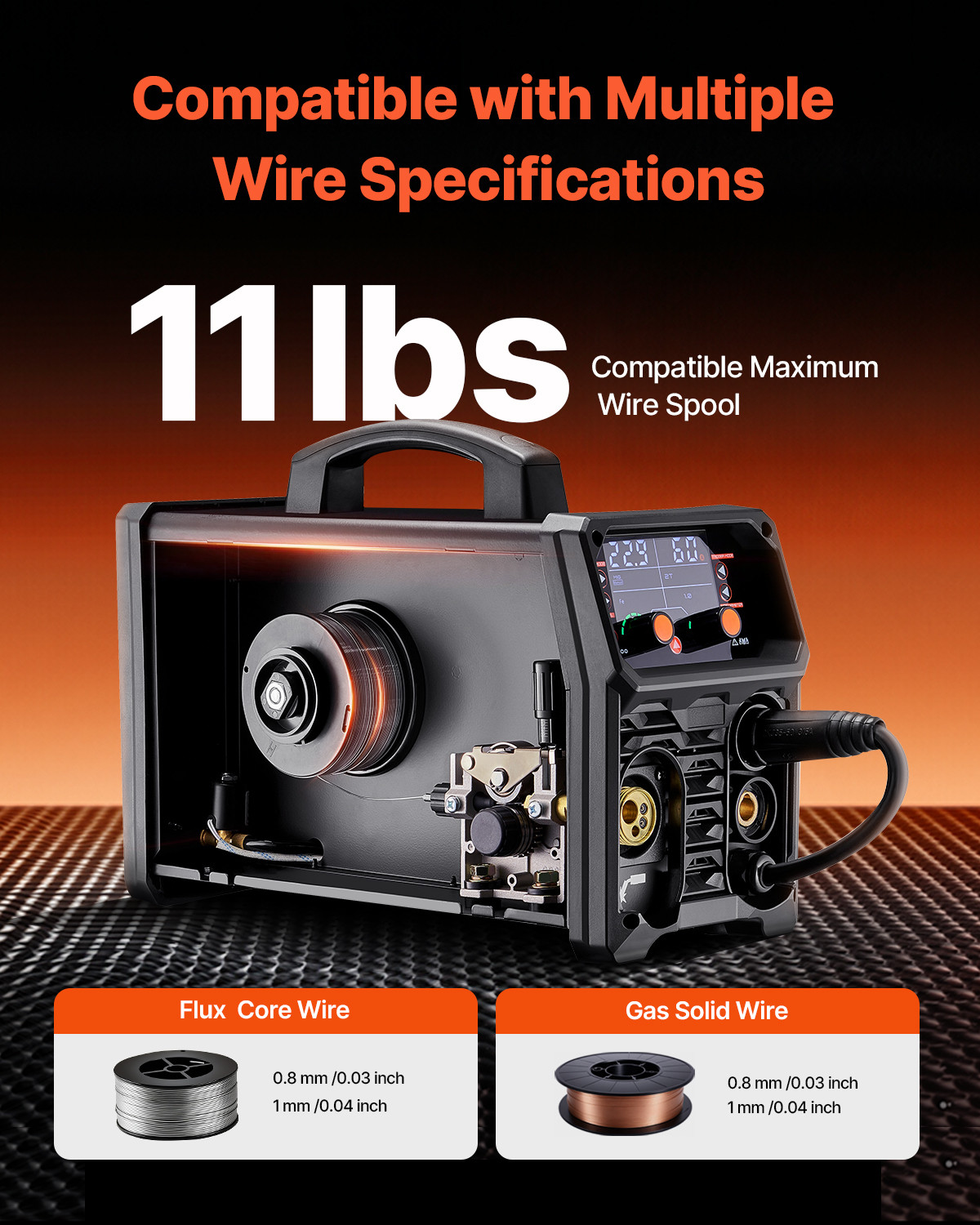 MIG Welder 200Amps Welding Machine 4-in-1 Gas MIG/Flux Core MIG/Stick/Lift TIG