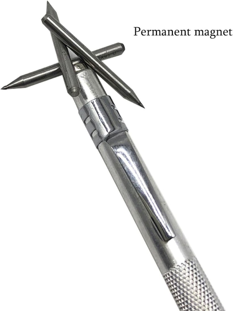 Versatile Marking Tool Kit - 4 Metal Scribes with 24 Replacement Tips Included
