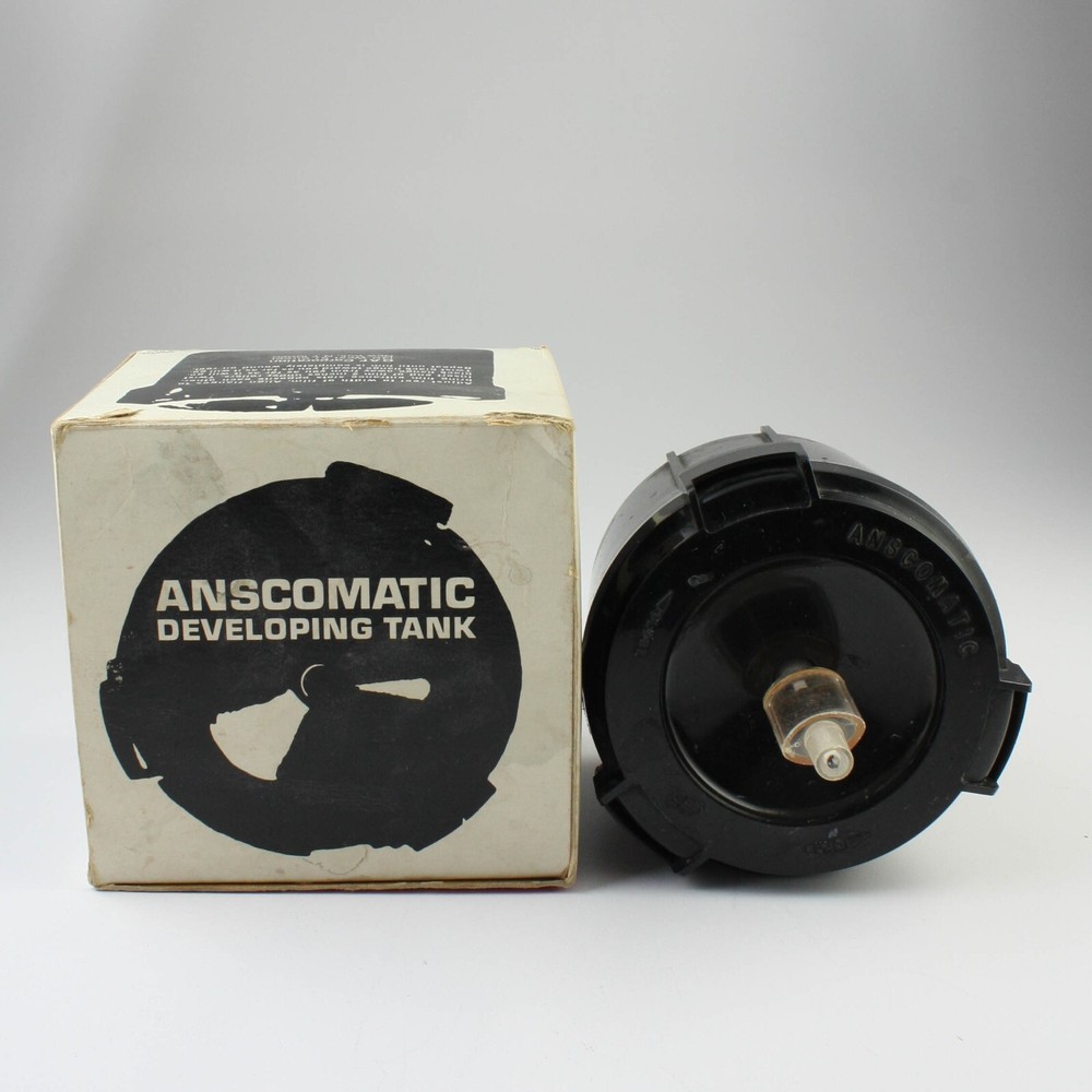 Anscomatic/Gaf - Adjustable Roll Film Developing Tank w/ Agitator/Thermometer