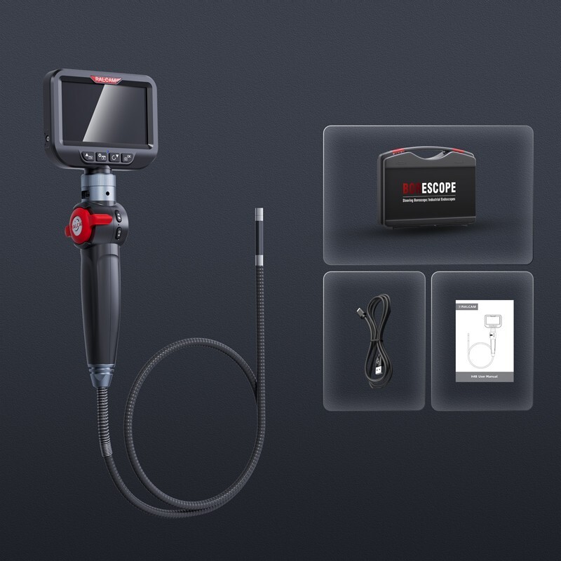 Ralcam Endoscope Inspection Camera Articulating Borescope 3.3FT Flexible Tube