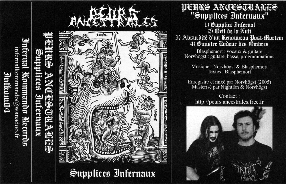 PEURS ANCESTRALES (Fra) - Supplices Infernaux
