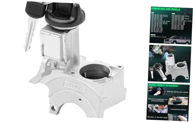 Ignition Assembly - Lock Cylinder Switch & Cylinder Housing for Chevy C1500