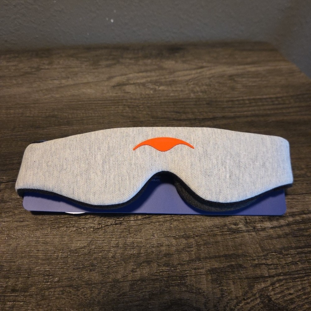 Manta Sleep Mask Light Blocking Eye Cups Gray Adjustable Soft