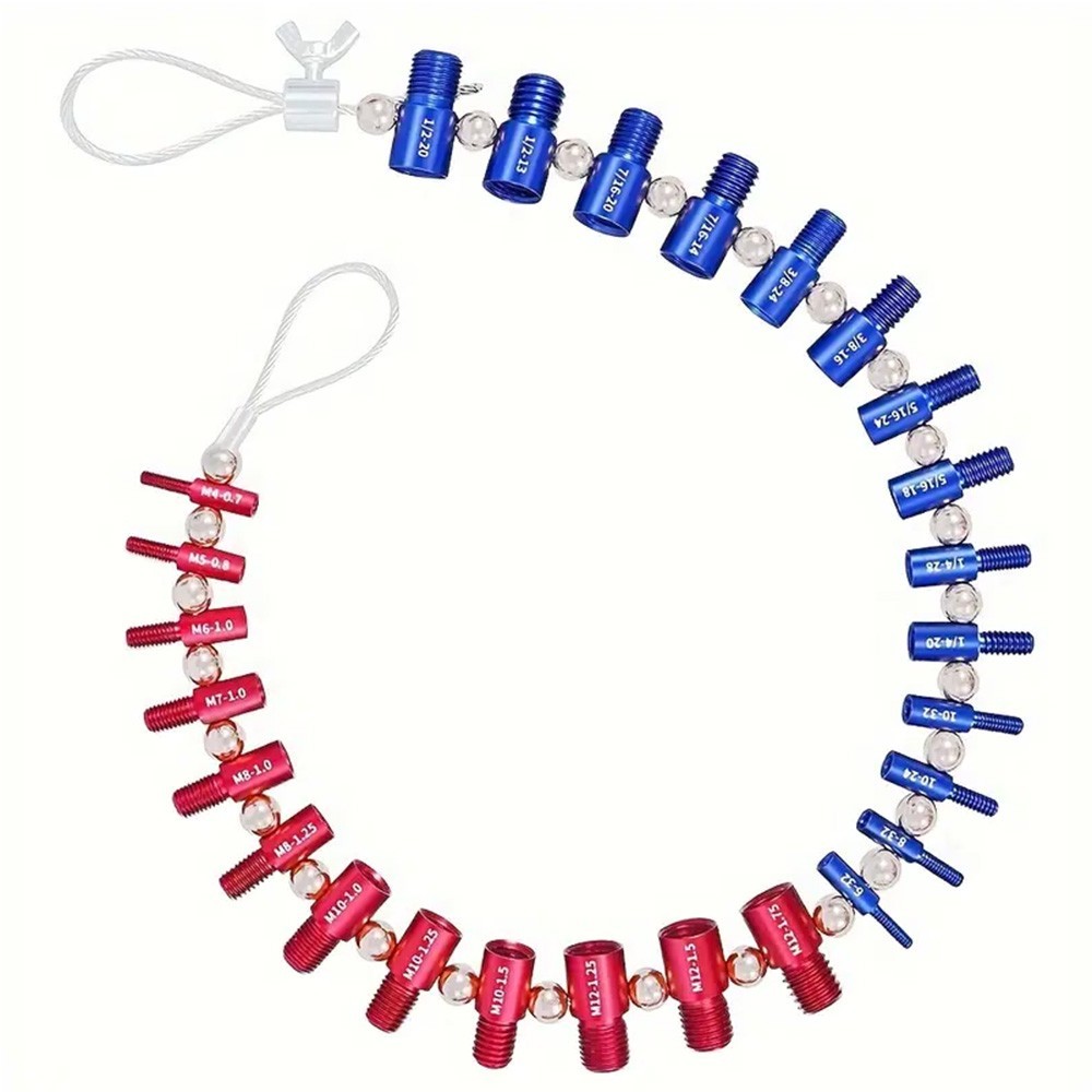 Nut and Bolt Thread Checker Inch & Metric Thread Gauge Nut and Bolt Size Gauge N