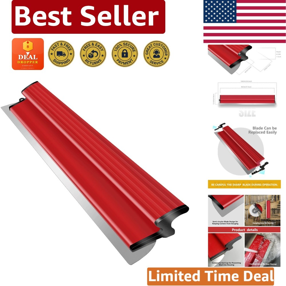 Ergonomic 40Inch Drywall Knife for Precise Plaster Application and Polishing