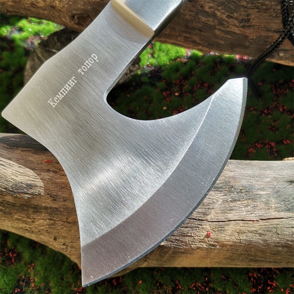Portable practical axe, high hardness stainless steel sharp blade survival tools