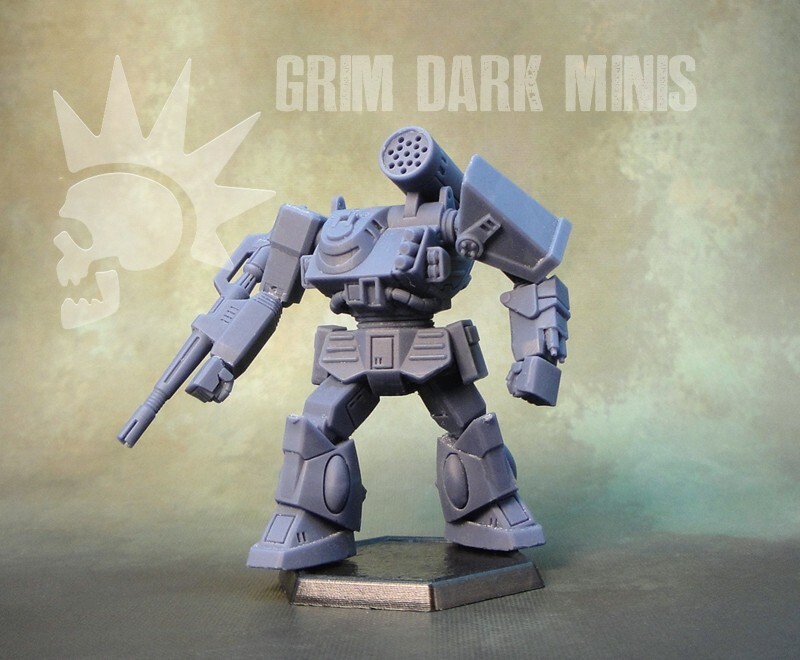 Battletech Scale - Thunderbolt proxy mech (retro style)