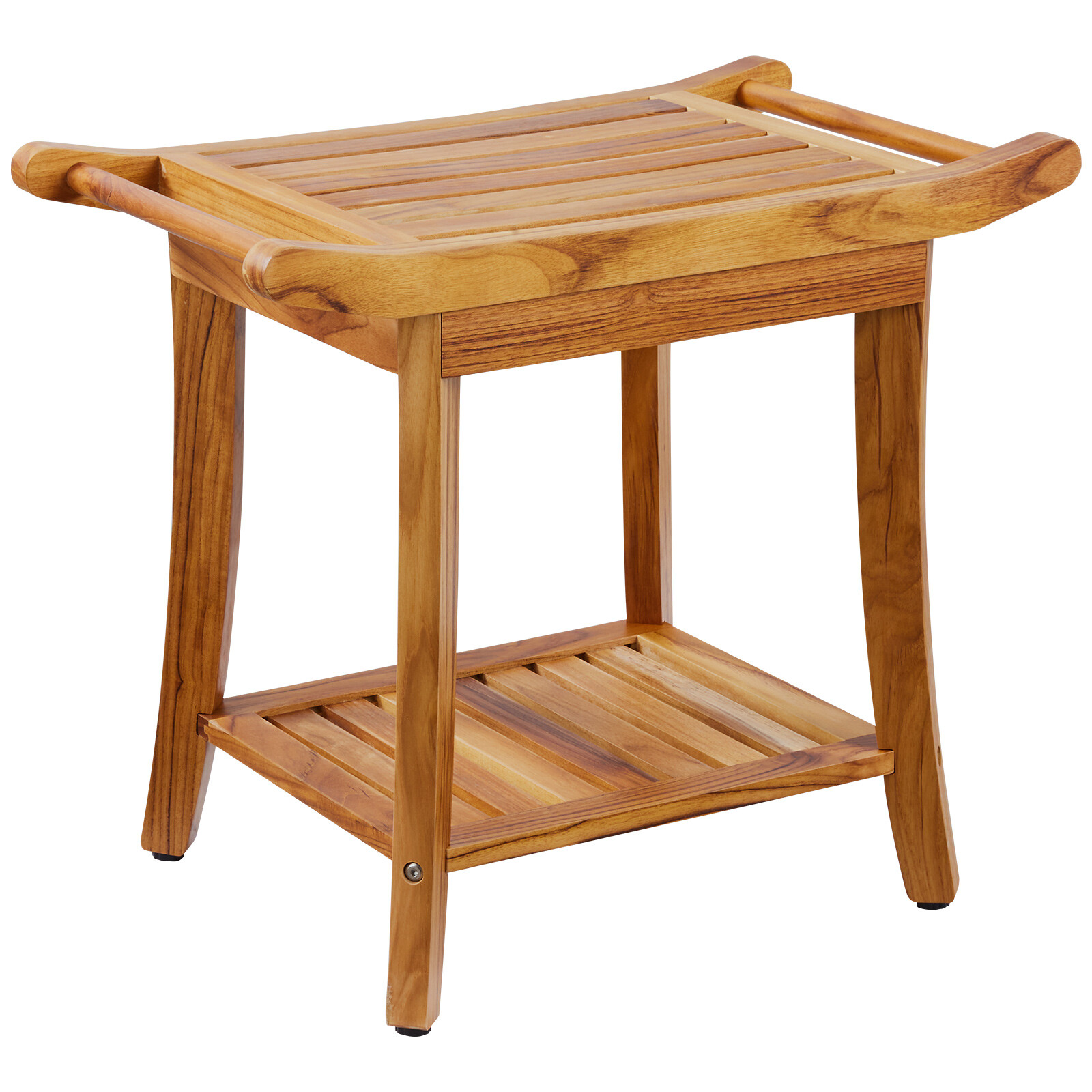 VEVOR Teak Shower Bench Wood Shower Stool Chair for Bathroom