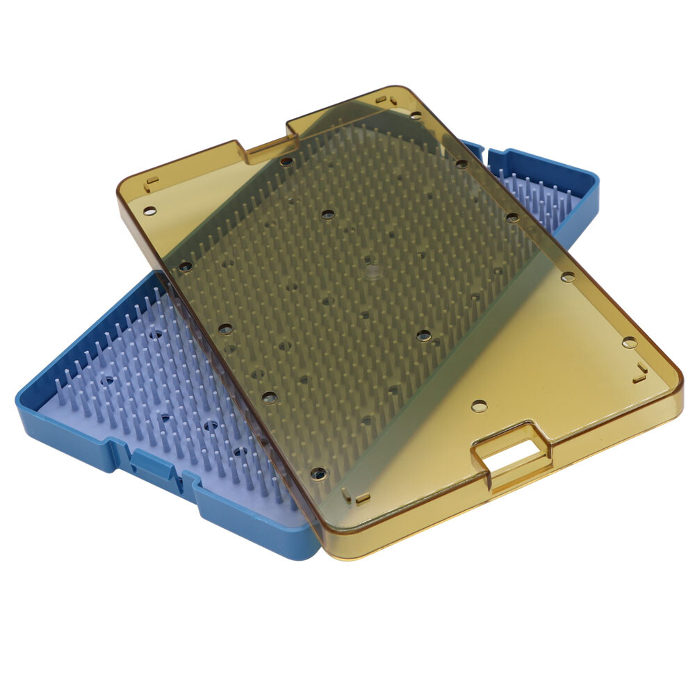 220*140*22 Medium PPSU Plastic Sterilization Tray Case for Surgical Instruments