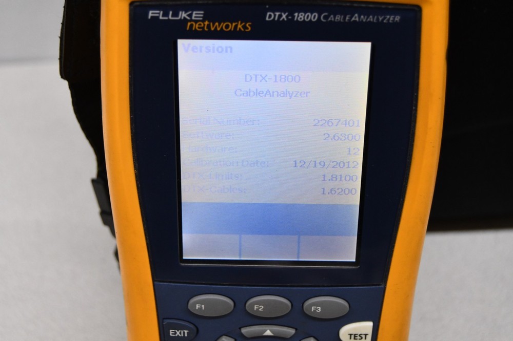 ^ Fluke Networks DTX-1800 DTX Cable Analyzer & Accessories #X6595