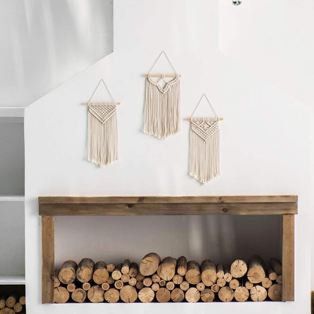 Small Macrame Wall Hanging Boho Set of 3