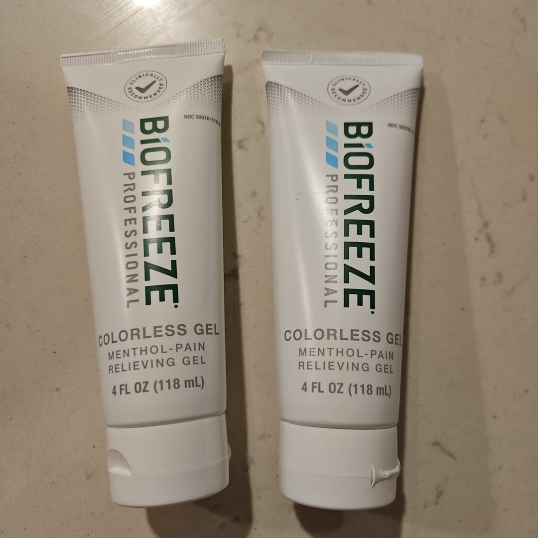 Biofreeze Professional Menthol Pain Relief Gel 4oz X2 Exp 2027+