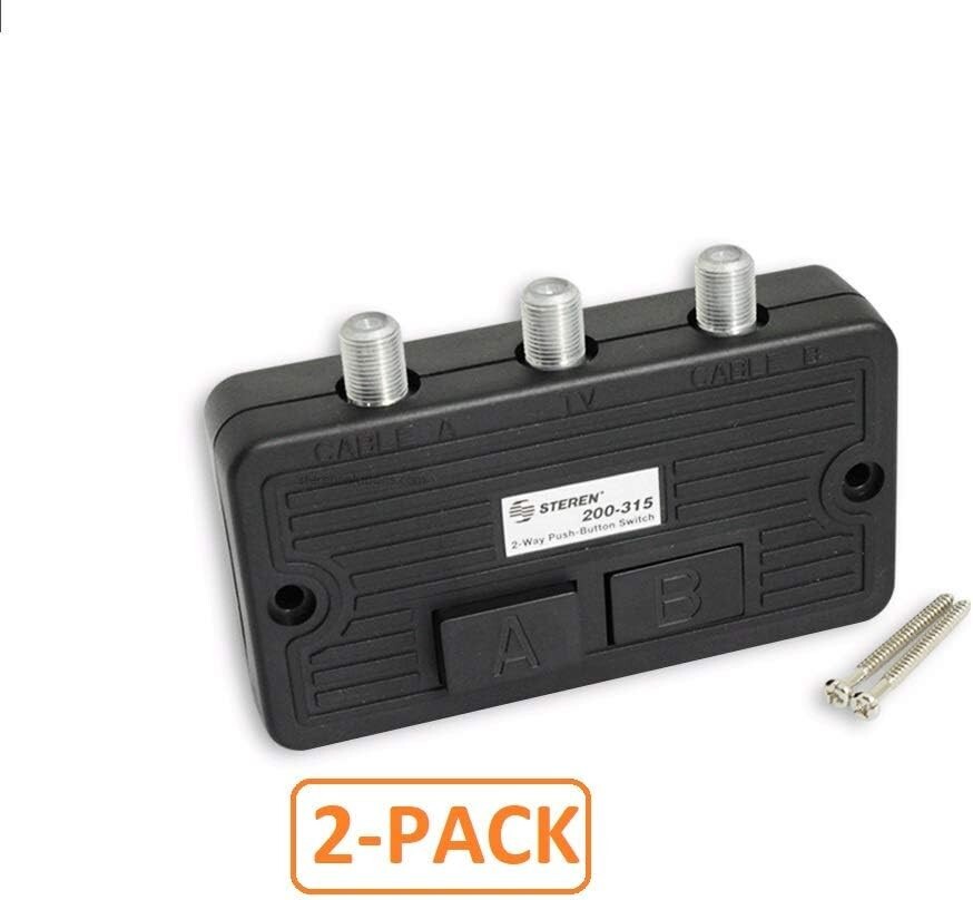Easy Install Coax Cable Splitter & Manual AB Switch - Dual Device Solution
