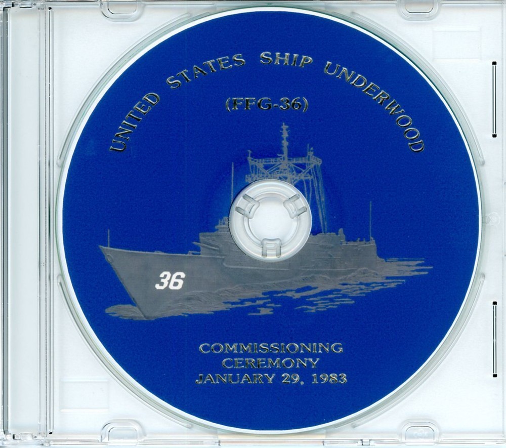 USS Underwood FFG 36 Commissioning Program 1983 on CD Navy Plank Owners