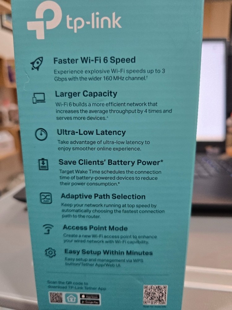 TP-Link RE715X AX3000 Mesh WiFi6 Wireless Extender - White