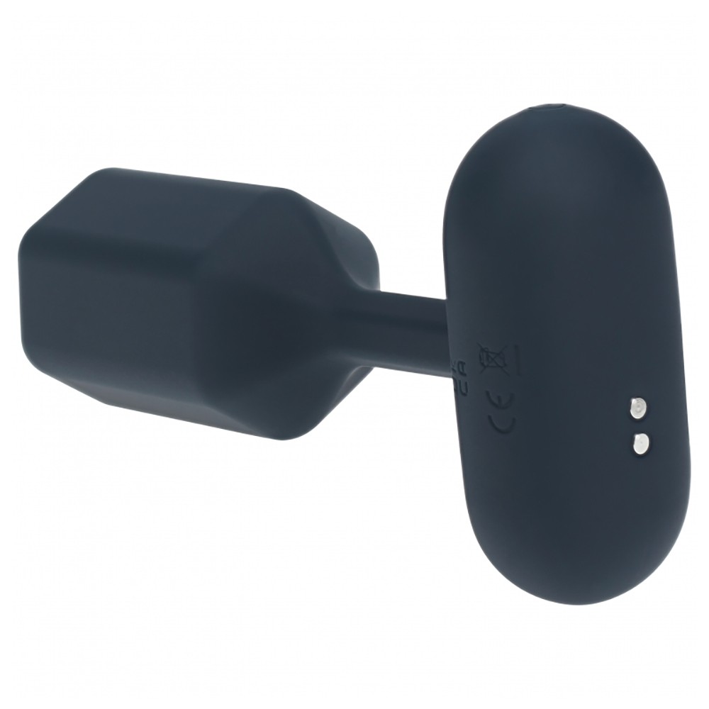 Levelz Hexagonal Vibrating Silicone Anal Plug Medium Black