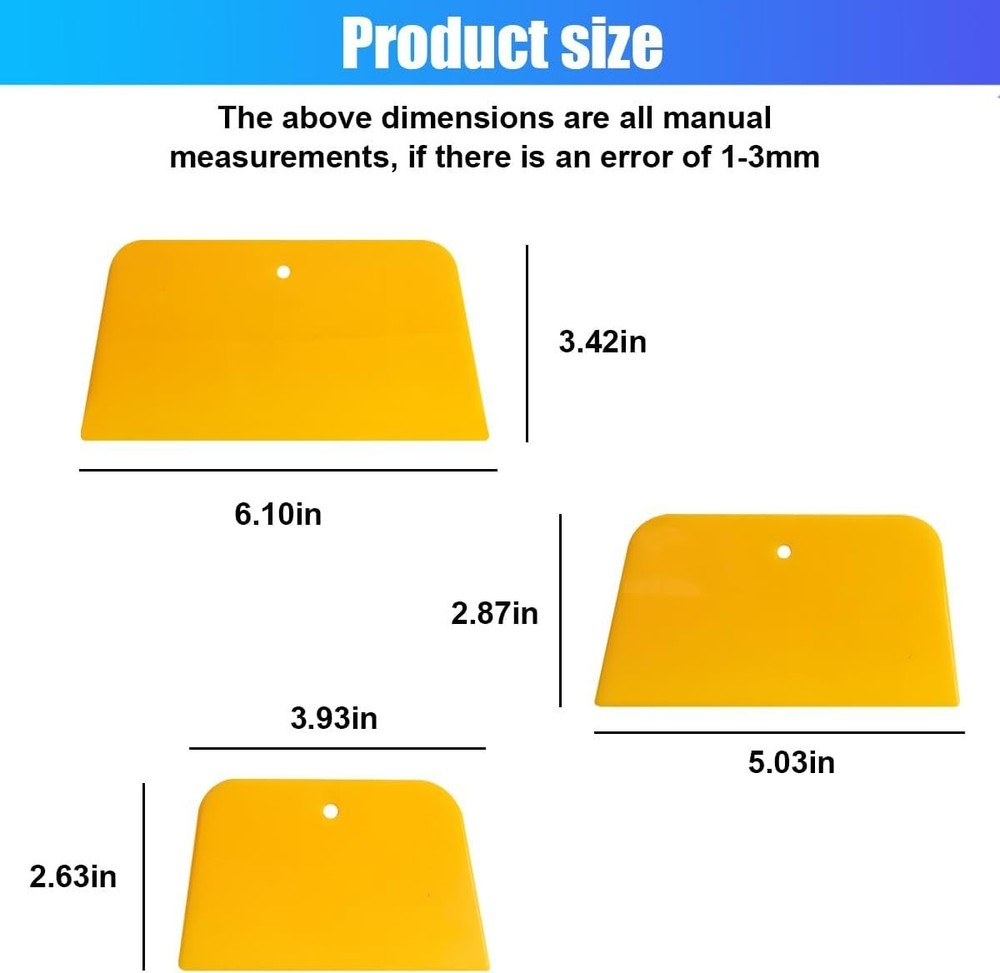 Hard Plastic Caulking Tools - 6PCS for Effective Auto Body Work