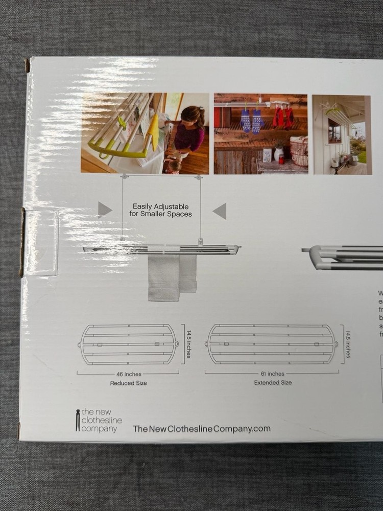 LOFTi Clothes Laundry Drying Rack with Pulley System and Hanging Space