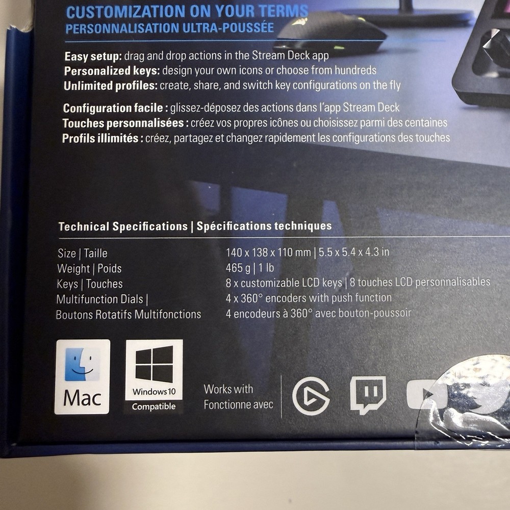 Elgato Stream Deck + Audio Mixer Production Console & Studio Controller Black