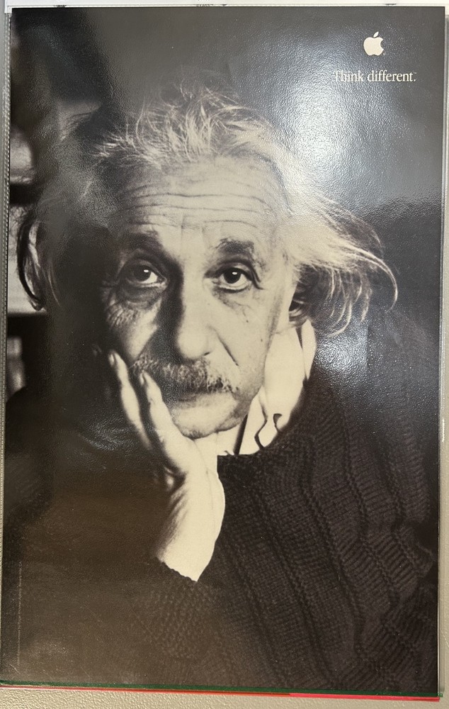 Apple Think Different  Poster Albert Einstein Original 1997 – 17" x 11"