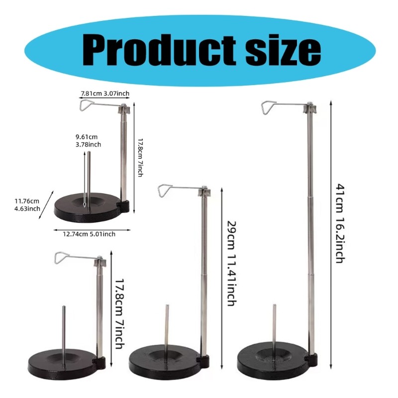 Height Adjustable Thread Stand for Sewing Machines, Single Thread Spool Holder