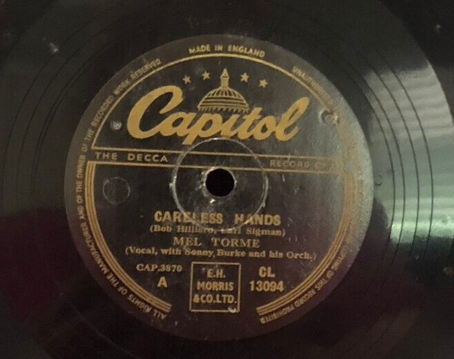 Capitol 78 Record~ Mel Torme Performing Again & Careless Hands