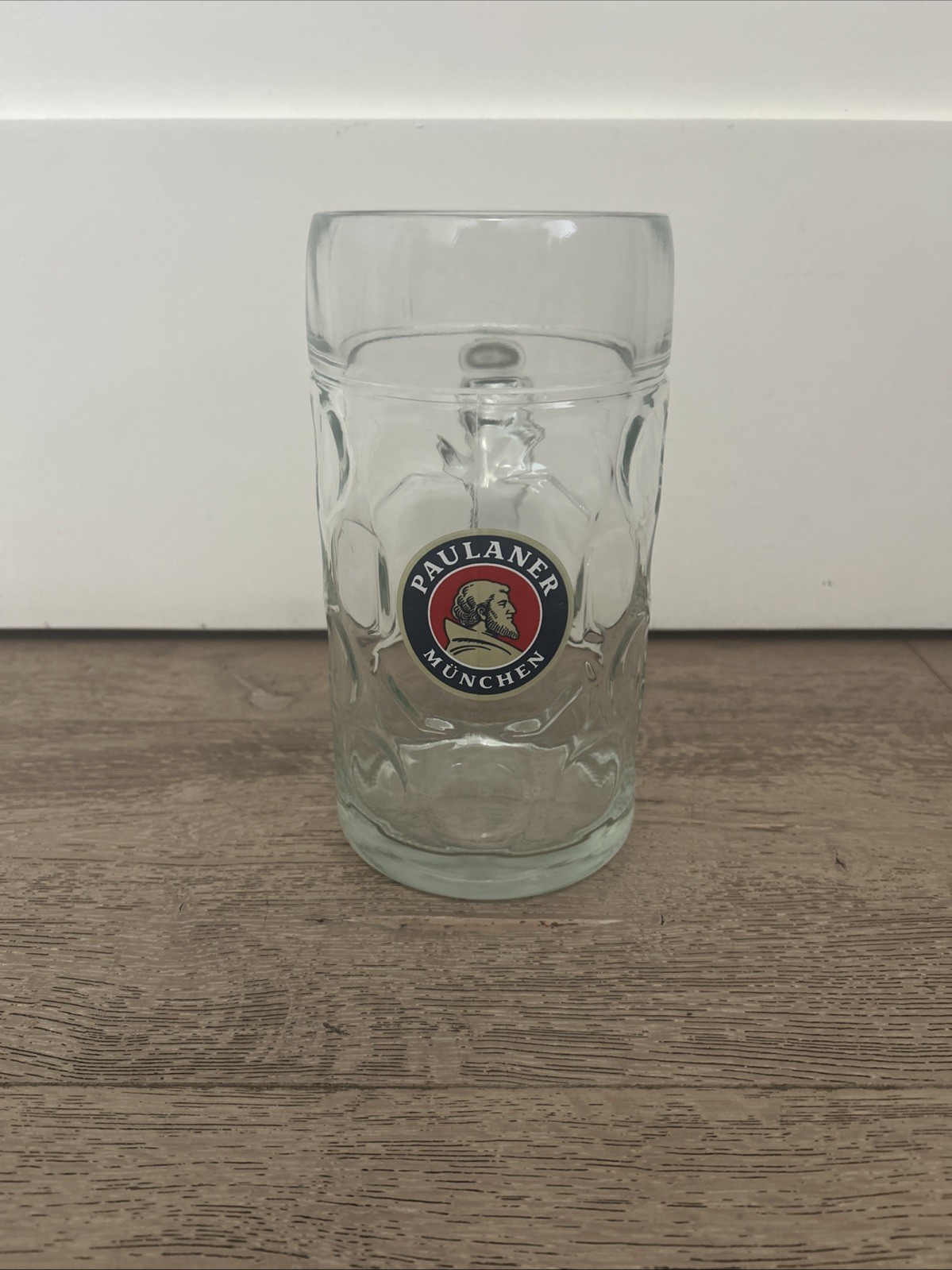 Paulaner Munchen German 1 Liter Glass Beer Stein Mug