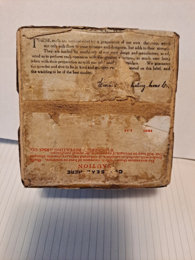 Empty 20ga. Winchester Repeater shell box