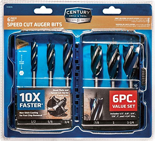 Century Drill & Tool 38606 6 Piece Speed Cut Auger Set