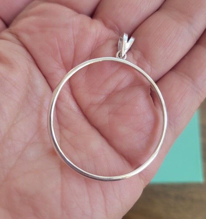 Sterling Silver 1 Onza Plata Libertad Bezel 36 mm Coins Prong Back Square Edge