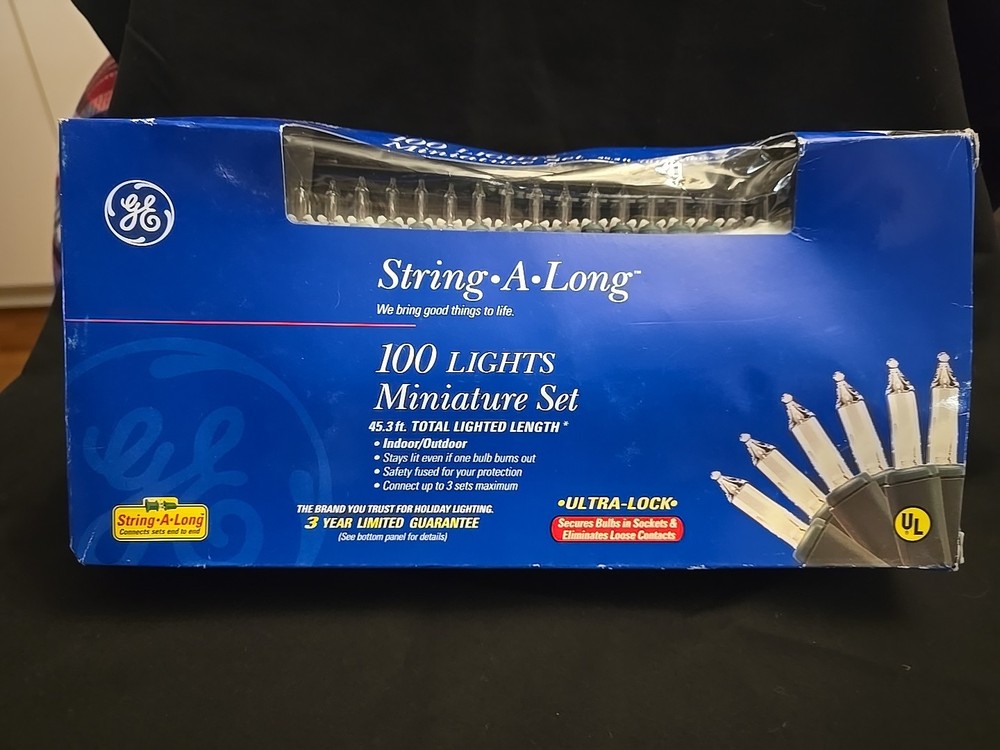 New GE String-A-Light 100 Count Miniature Light Set