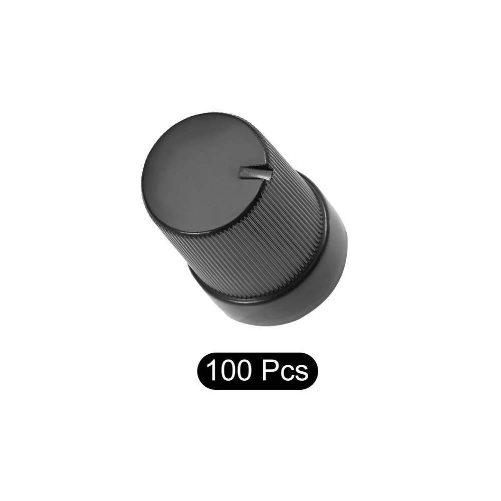Potentiometer Control Knob Insert Shaft Switch Knobs 6mm/Black / 100Pcs