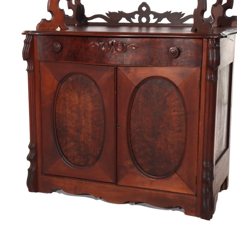 Victorian Walnut & Burl Etagere Server C1880