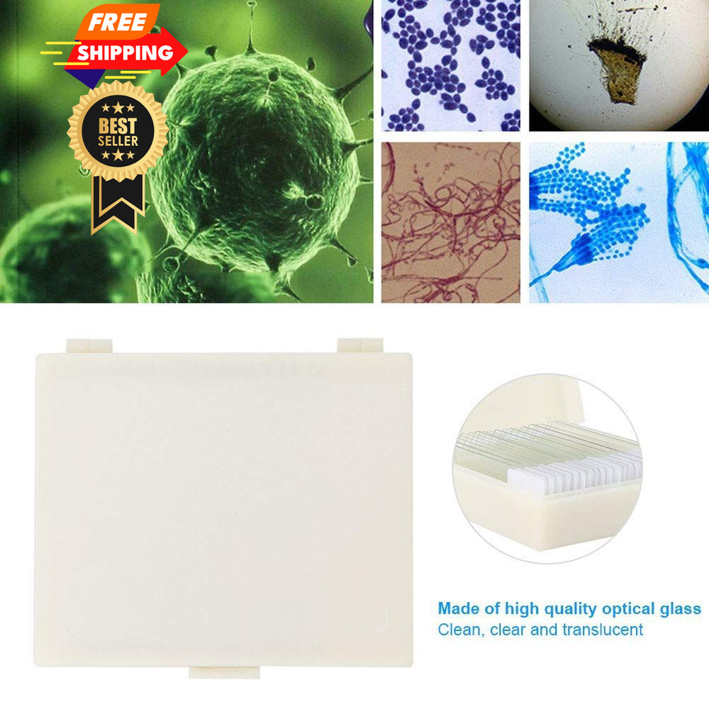 20pcs Microscope Slides Biology And Pathology Prepared Microbiological...