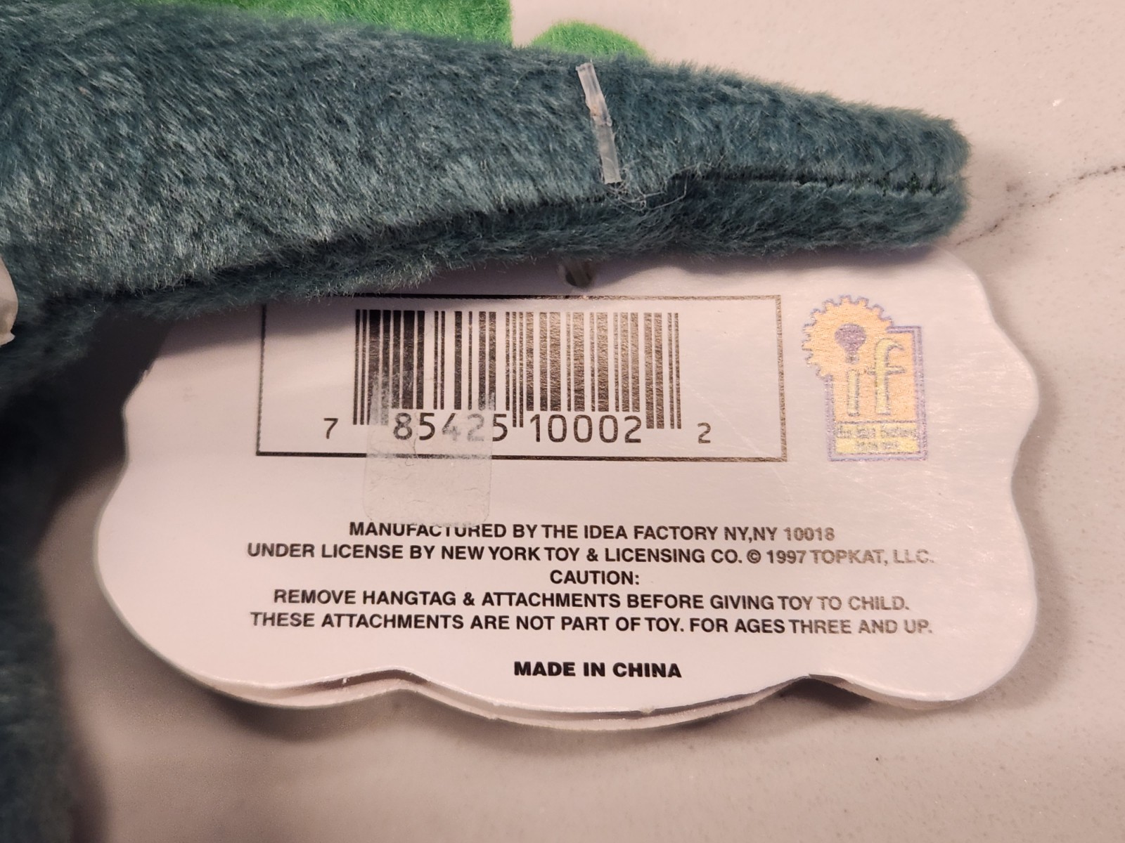 Boris the Mucousaurus Meanies Series 1 7" Plush 1997 Idea Factory Godzilla Spoof